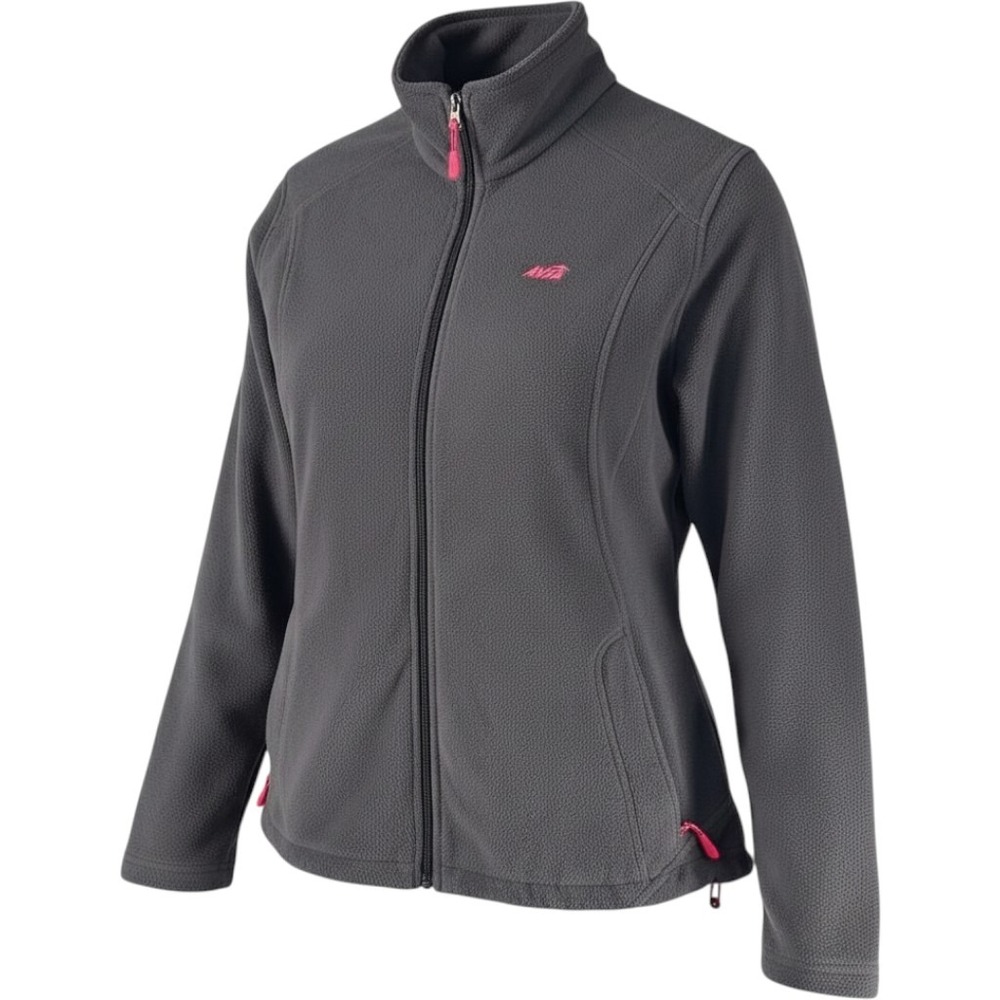 Avia Gray Pink Womens Fleece Activewear Jacket Size PXL